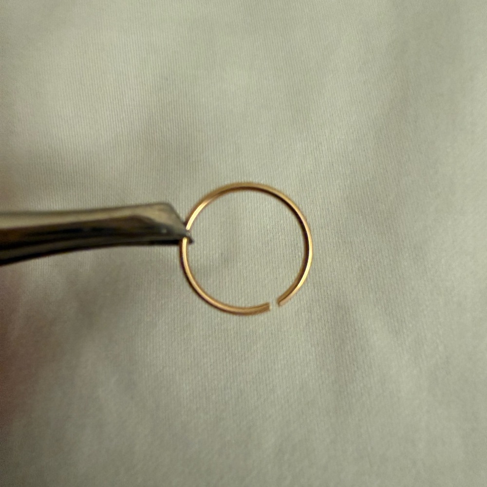 20g Rose Gold Seam Ring (3/8")**